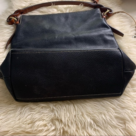 Dooney & Bourke pebble Leather Black Braided Tassel Designer Purse handbook - Picture 9 of 10